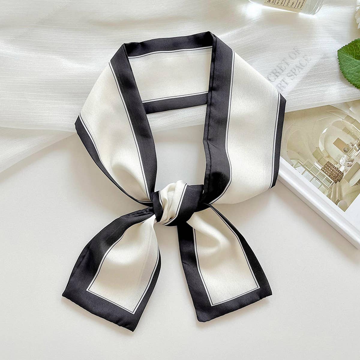 Long Thin Ribbon Scarf – Ponytail, Neck, or Purse_CWASC0726