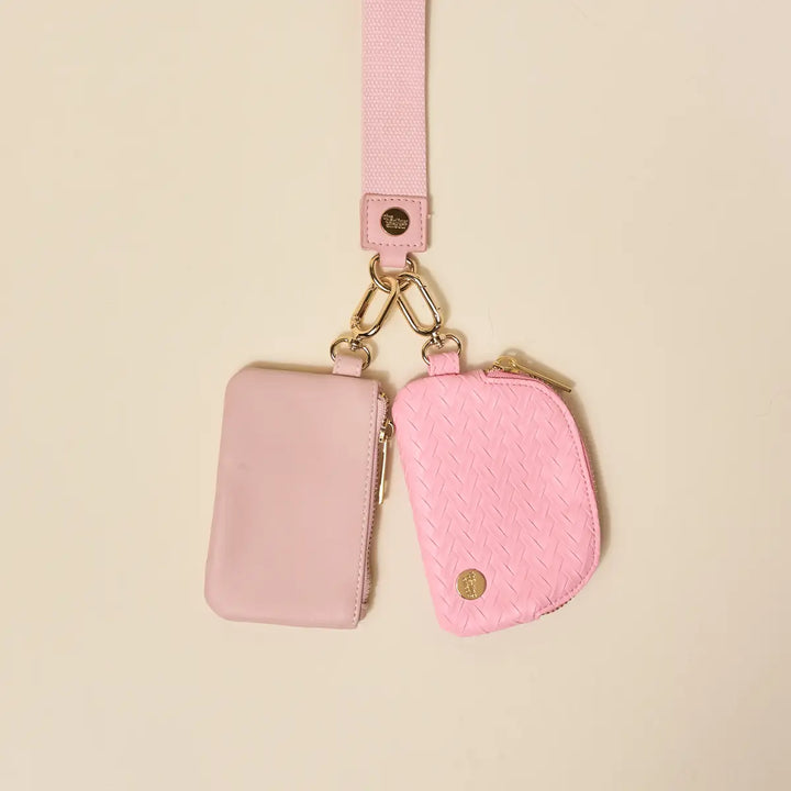Dynamic Duo Pouch Wristlet–Blush