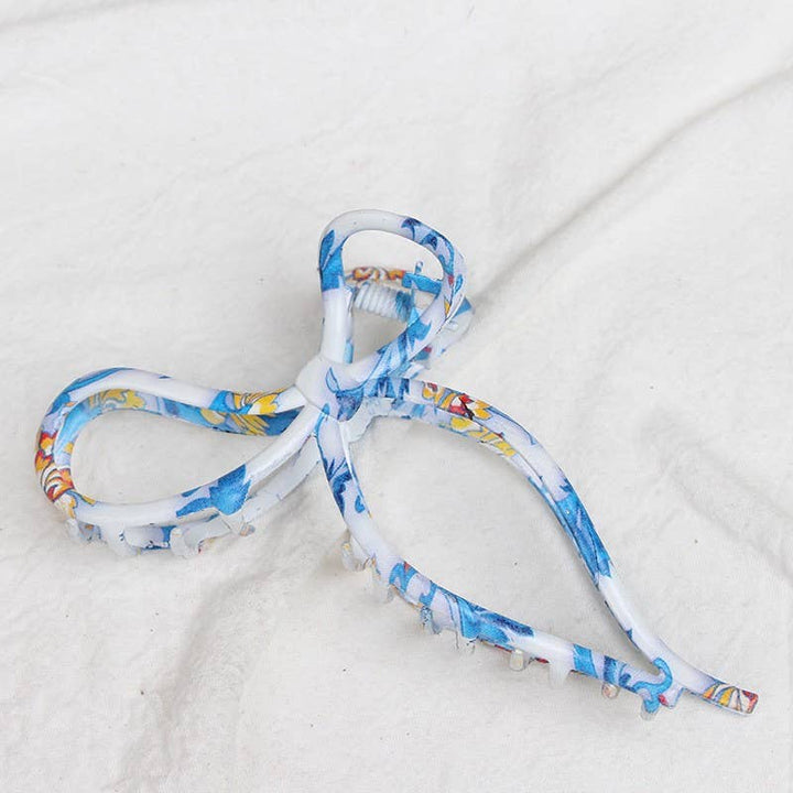 Vintage Toile Pattern Hair Claw Clips