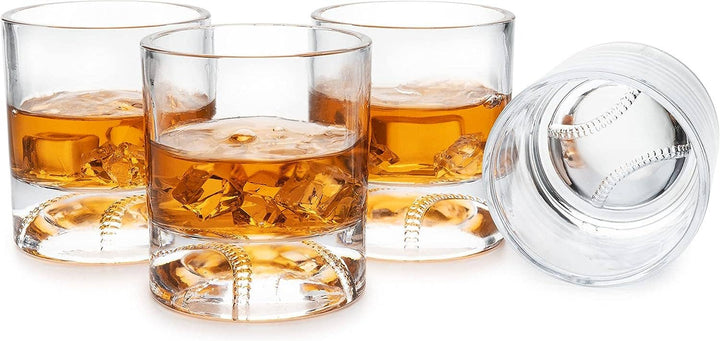 Baseball Whiskey Glasses - Set of 4