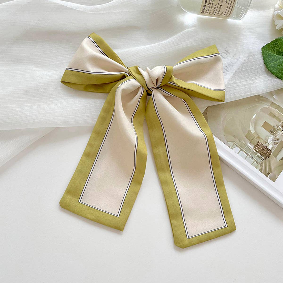 Long Thin Ribbon Scarf – Ponytail, Neck, or Purse_CWASC0726