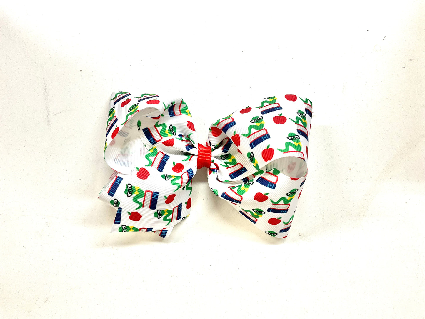 Back to School Grosgrain Hair Bow- Bookworm