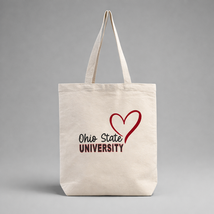 Personalized College Tote Bag | Custom School Spirit Canvas Tote | College Acceptance Gift