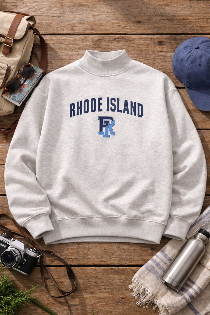 Personalized Oversized Mock Neck Sweatshirt