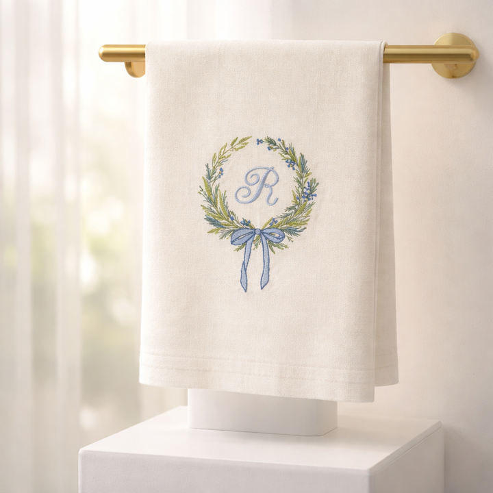Personalized Monogram Hand Towel Gift – Embroidered Guest Towel, Custom Wedding, Housewarming, Hostess Gift