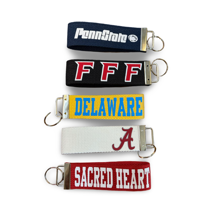 Personalized College Canvas Keychain
