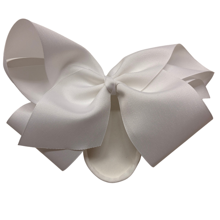1/4" Nylon Pantyhose Headband W/Signature Grosgrain Bow