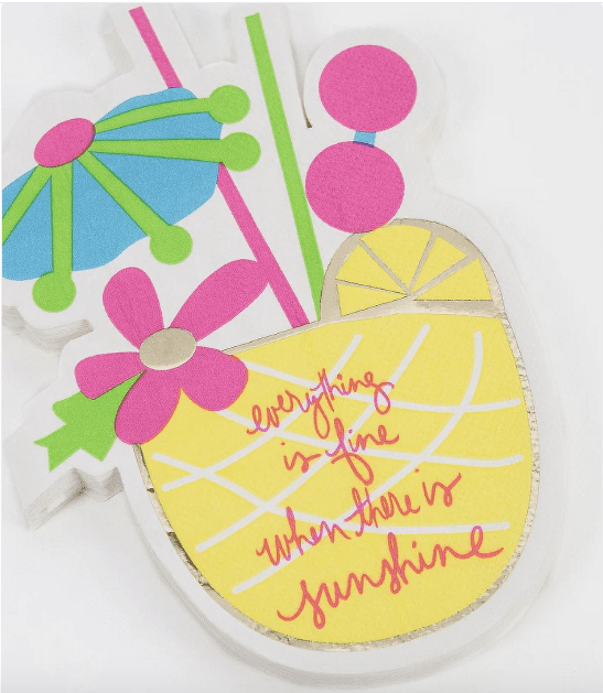 Pineapple Die cut Beverage Napkins