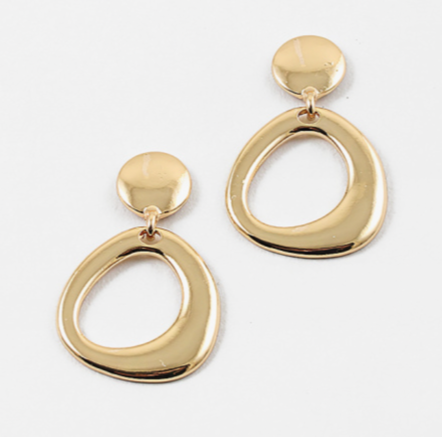 Gold Geometric Statement Earrings