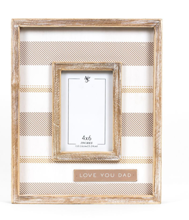 Wood Photo Frame (LOVE YOU DAD) multicolor