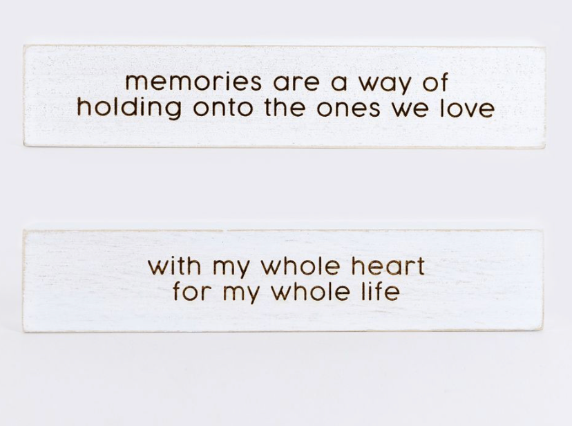 Reversible Wood Block (whole heart)-white/black