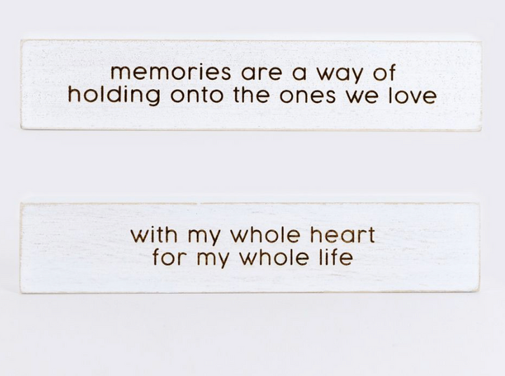 Reversible Wood Block (whole heart)-white/black
