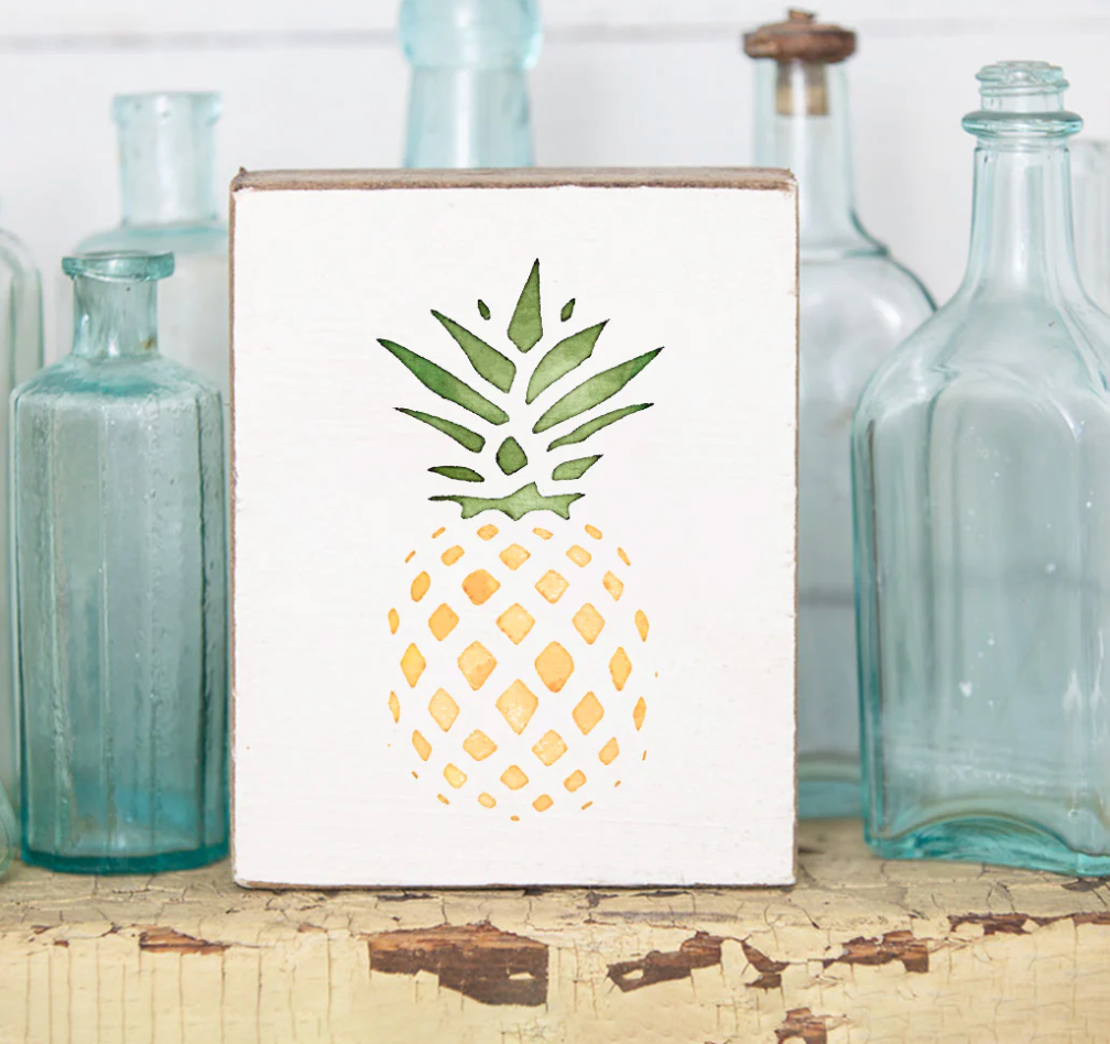 Rustic Block- Pineapple