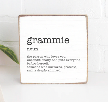 Grammie Definition Decorative Wooden Block