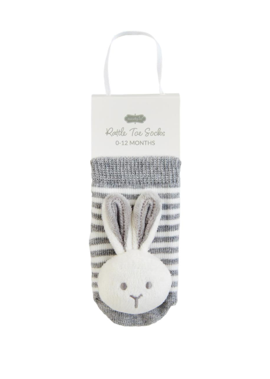 Bunny Rattle Toe Sock Set