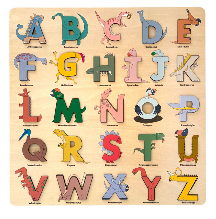Dino Wooden Alphabet Puzzle
