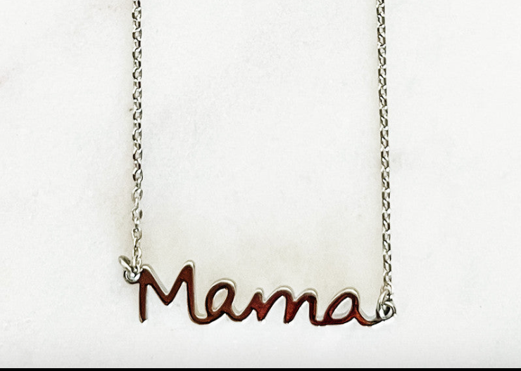 Gold Dipped MAMA Script Necklace-Gold or Silver