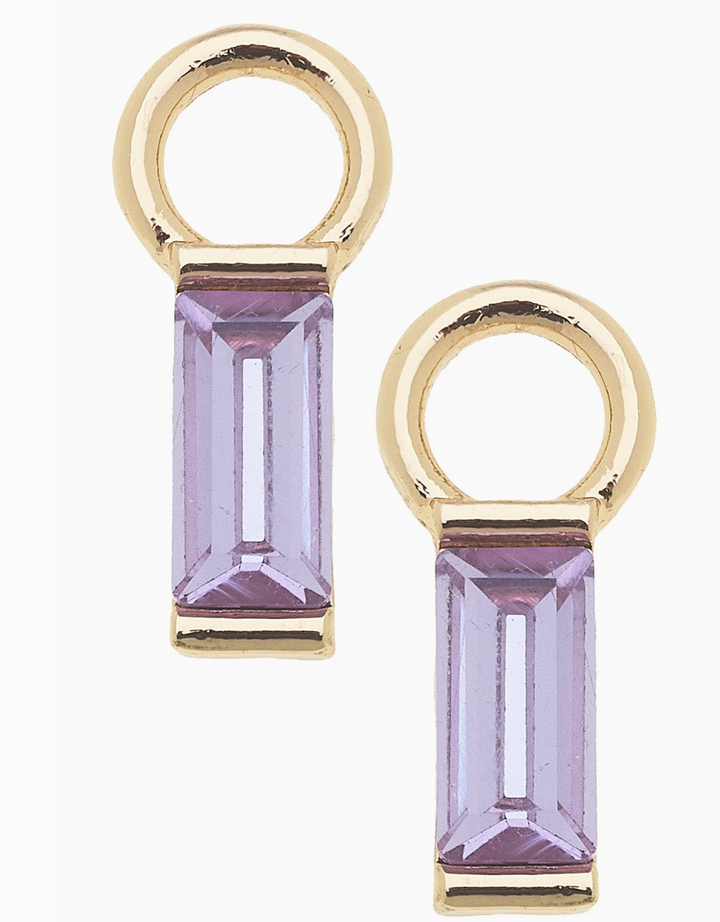 Baguette Huggie Charm in Lavender | Set of 2