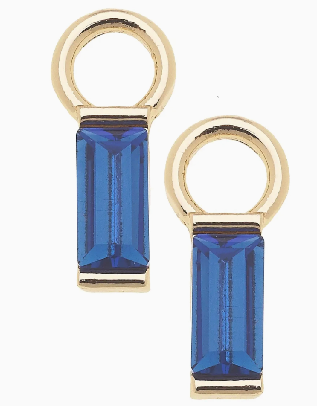 Baguette Huggie Charm in Blue | Set of 2