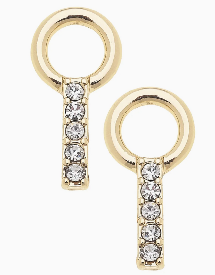 Pave Baguette Huggie Charm in Shiny Gold | Set of 2