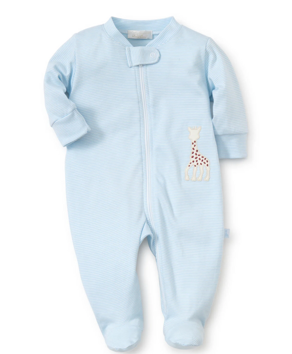Sophie la girafe Blue Zip Front Footie