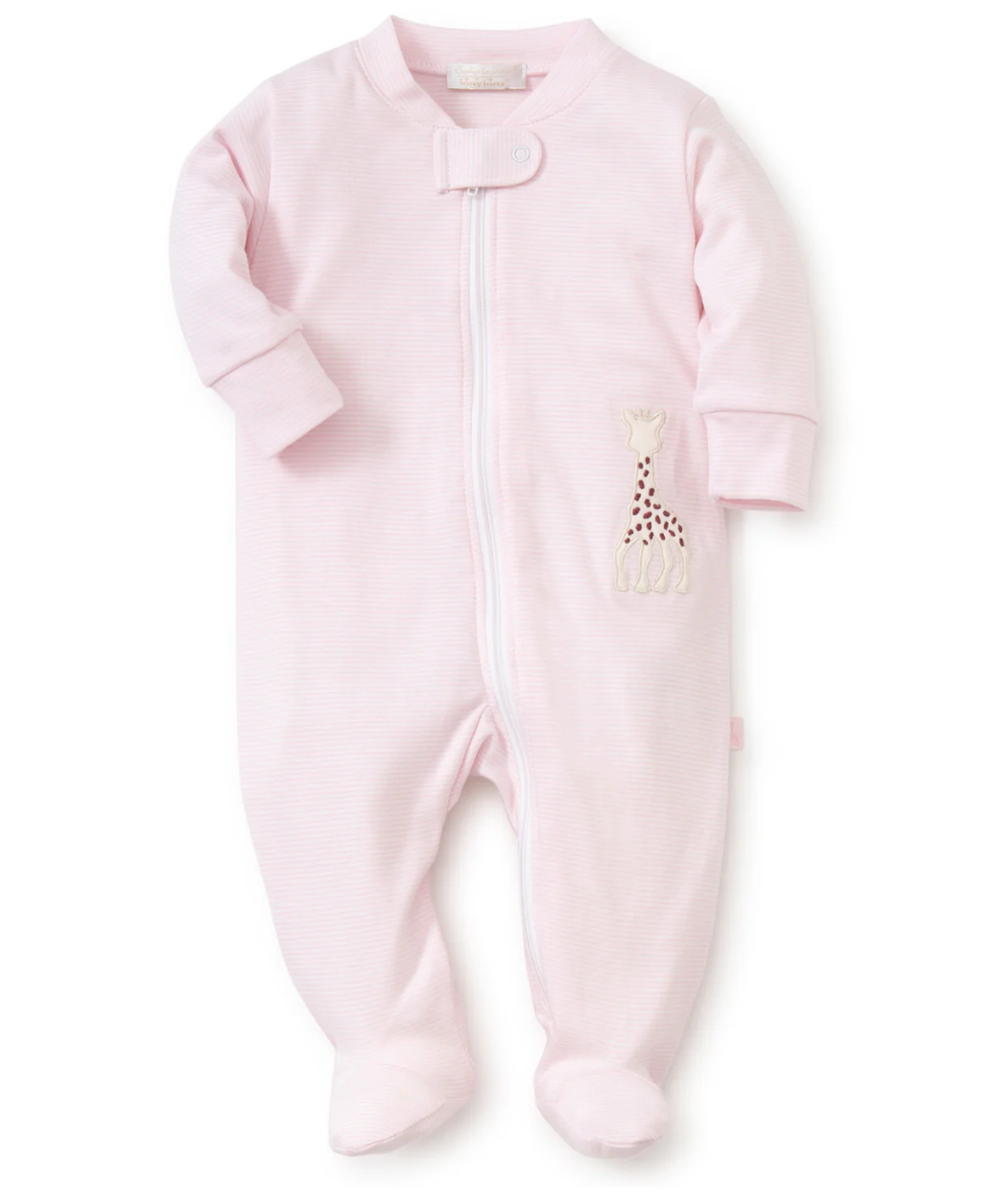 Sophie la girafe Pink Stripe Zip Front Footie