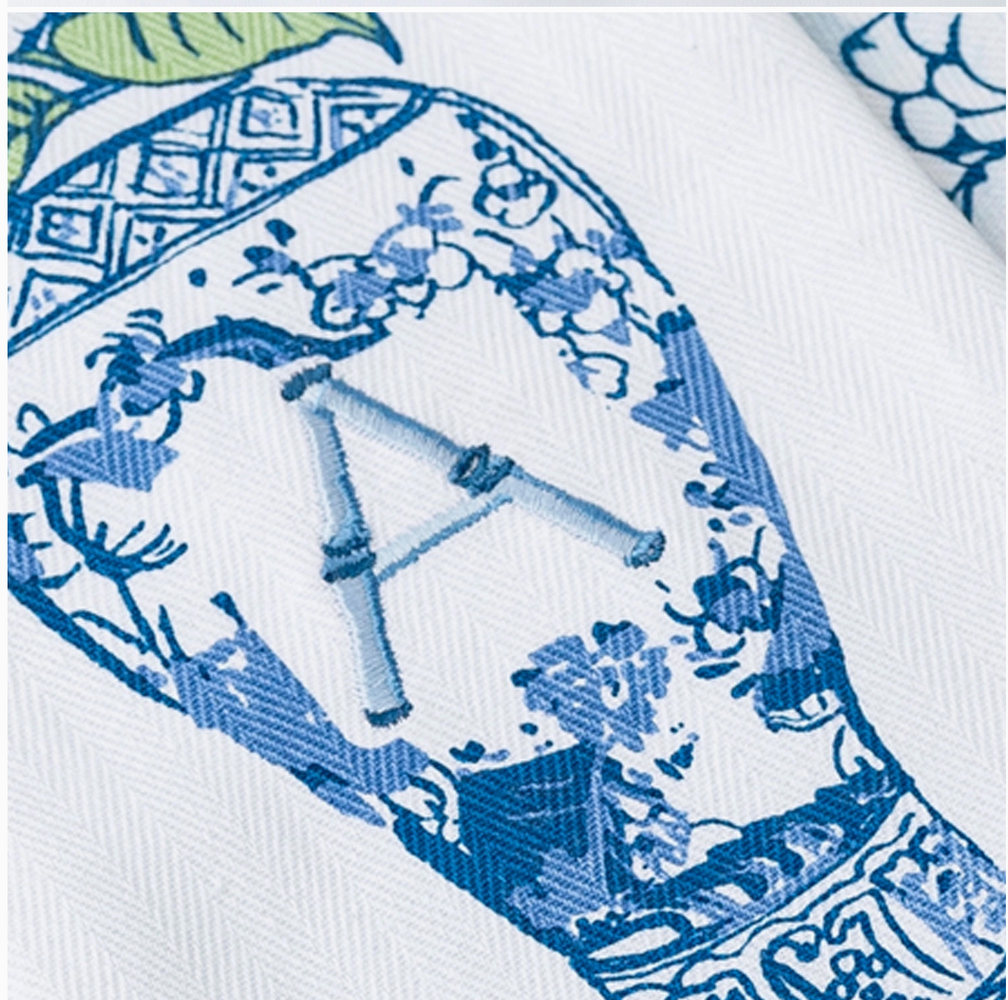 Hydrangea Initial Kitchen Towel Set