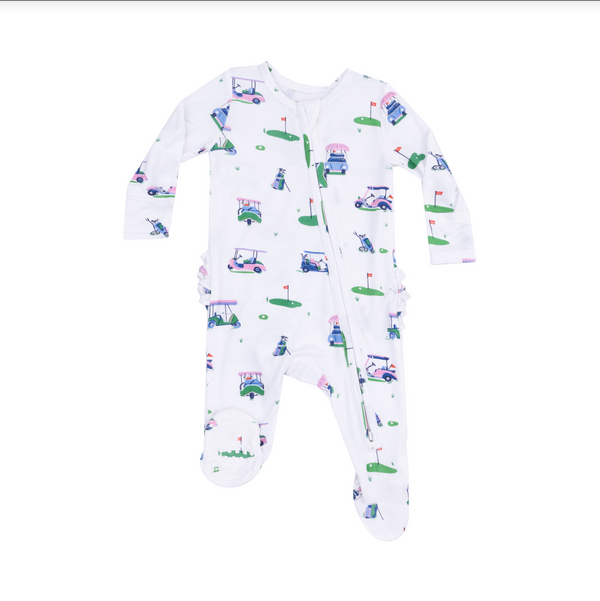 Vintage Golf Carts Two Way Zipper Footie