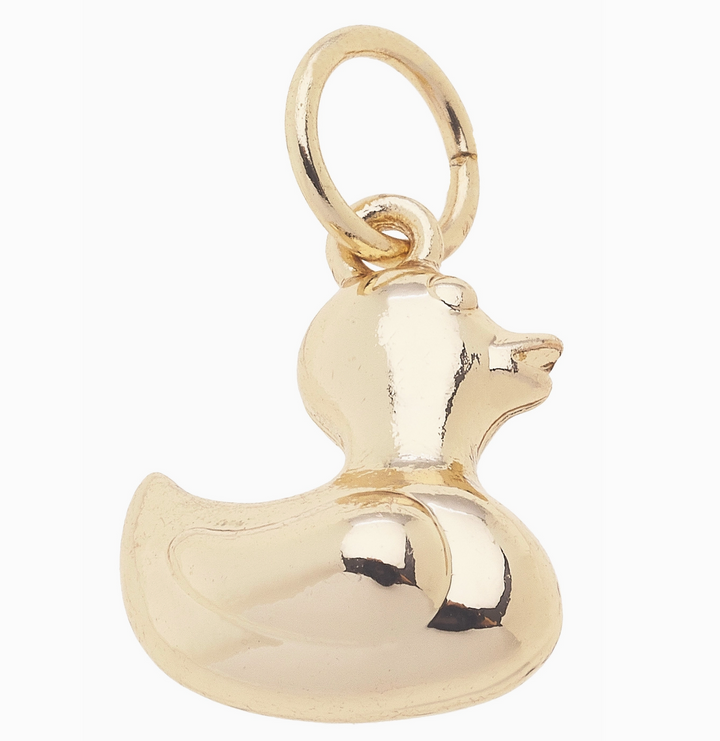Rubber Ducky Charm in Shiny Gold