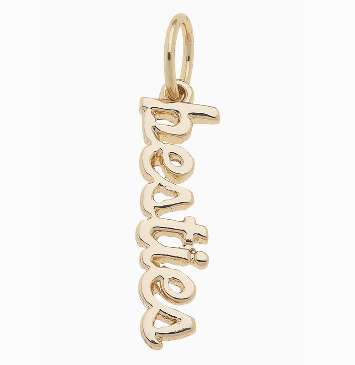 Besties Cursive Script Charm