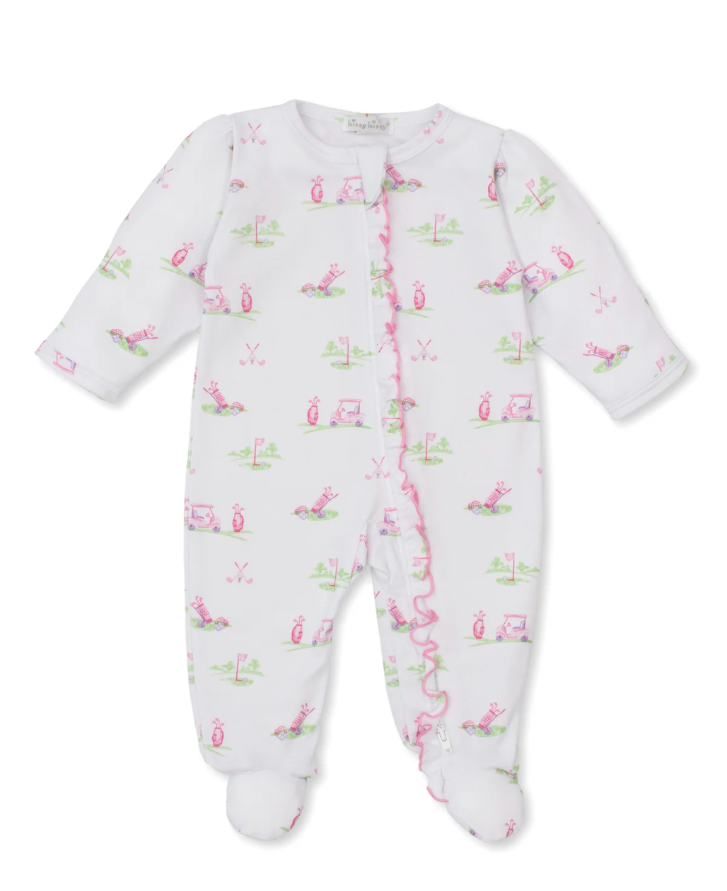 Fairway Foursome Pink Zip Footie