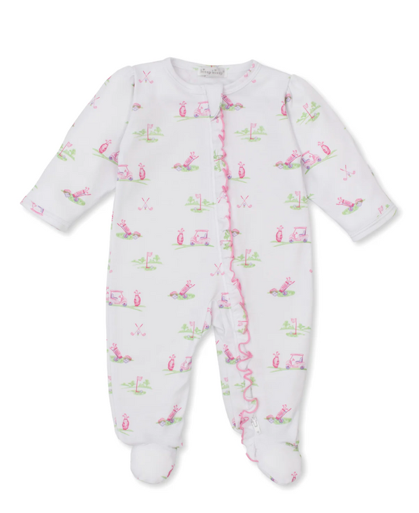 Fairway Foursome Pink Zip Footie