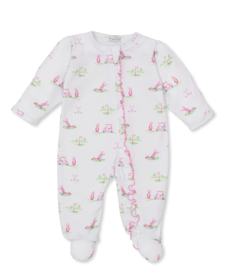 Fairway Foursome Pink Zip Footie