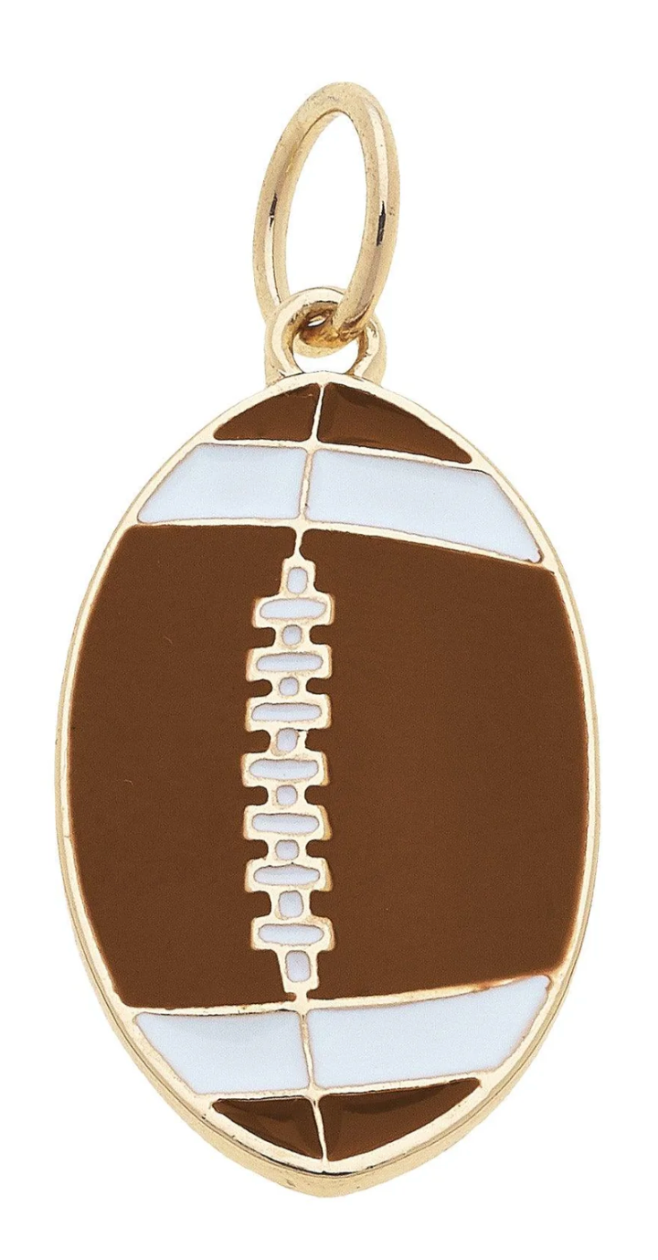 Football Enamel Charm