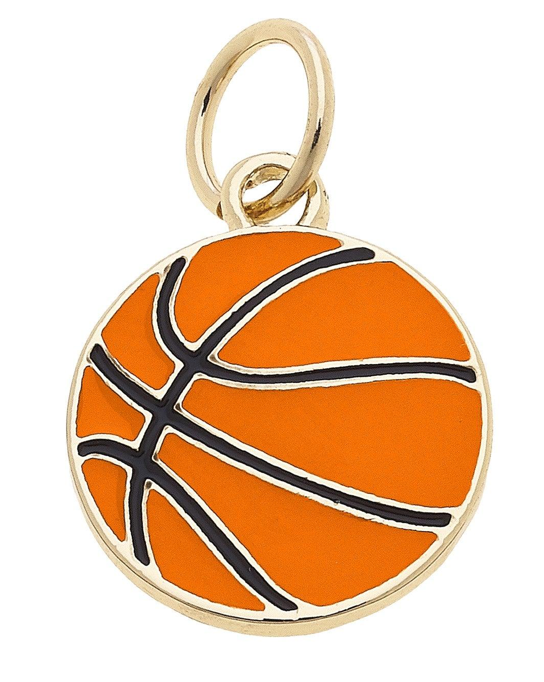 Basketball Enamel Charm