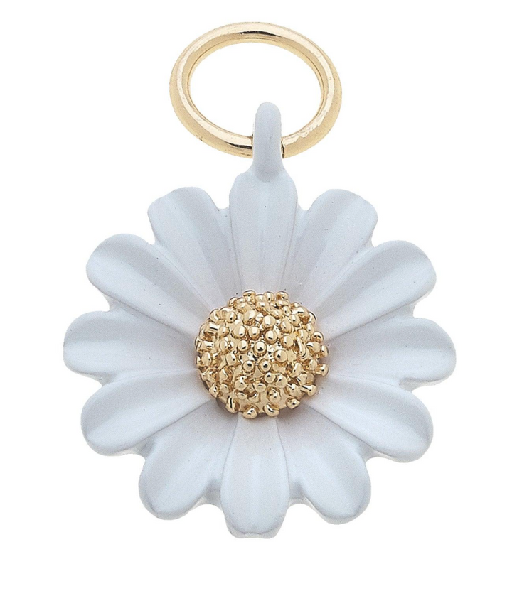 Daisy Flower Enamel Charm