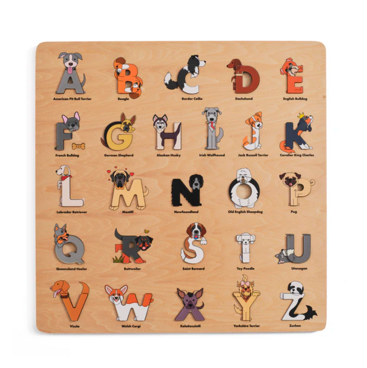 Dog Wooden Alphabet Puzzle