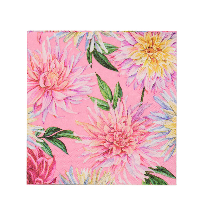 Dahlia Garden Cocktail Napkins