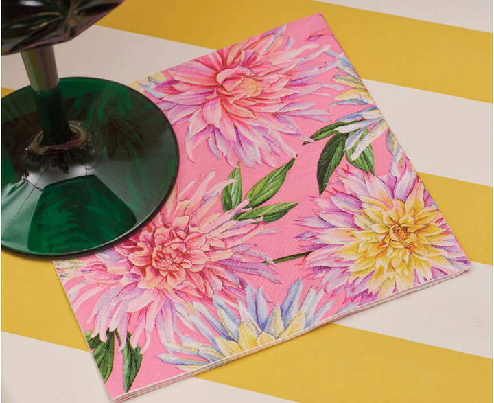 Dahlia Garden Cocktail Napkins