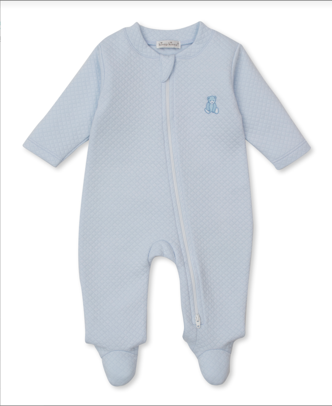Teddy Bear Jacquard Footie with Zip
