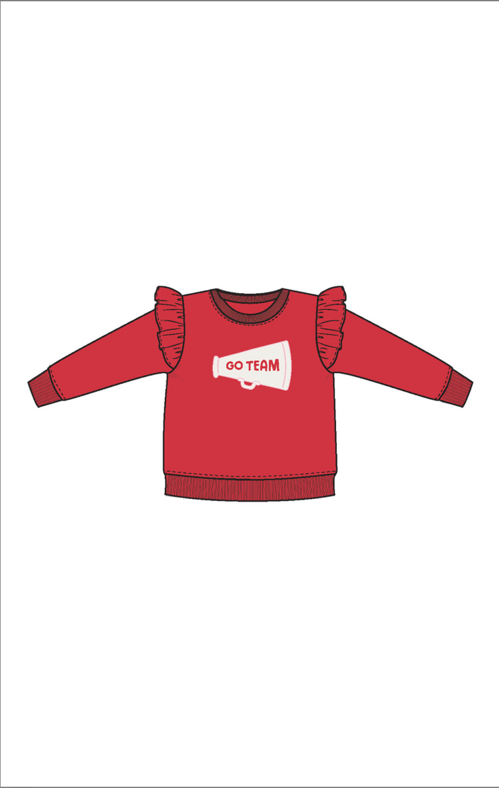 French Terry Sport Ruffle Sweatshirt