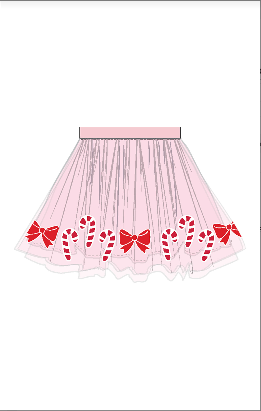 Candy Canes Tutu Skirt