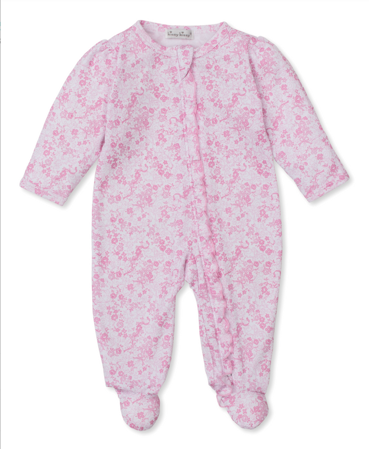 Bows Footie w/ Zip PRT