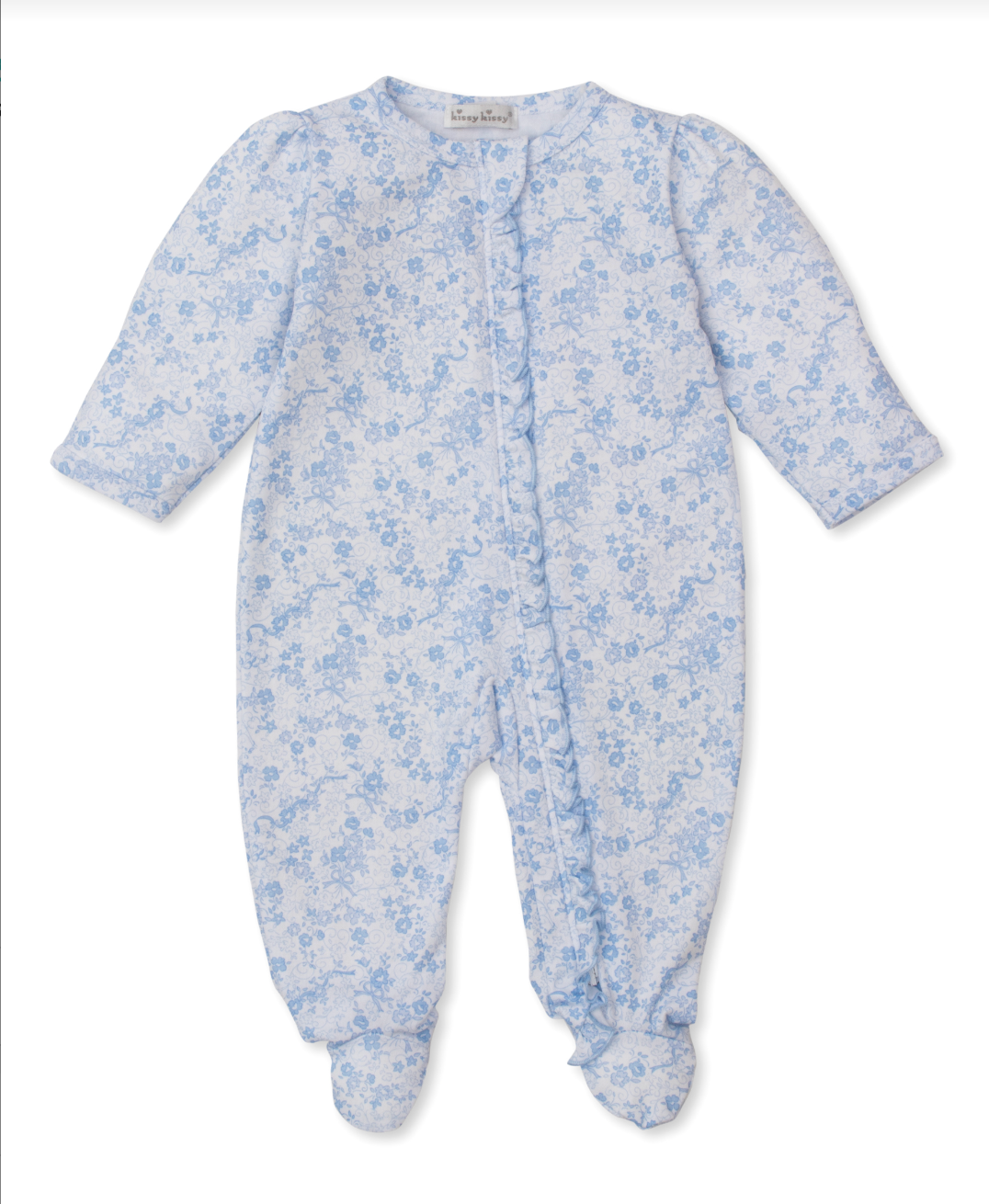 Bows Footie w/ Zip PRT