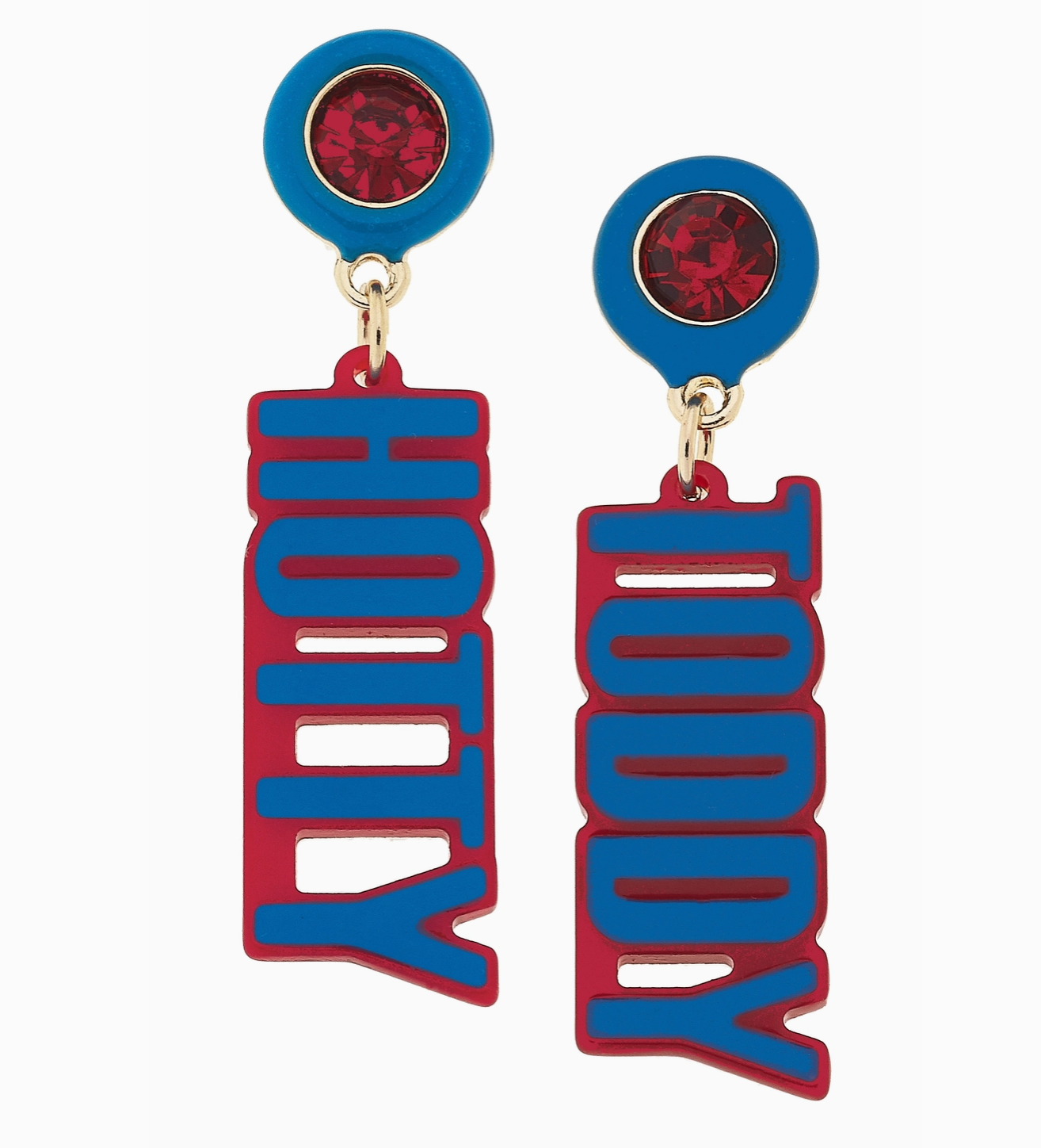 Ole Miss Rebels Resin Block Letter Earrings