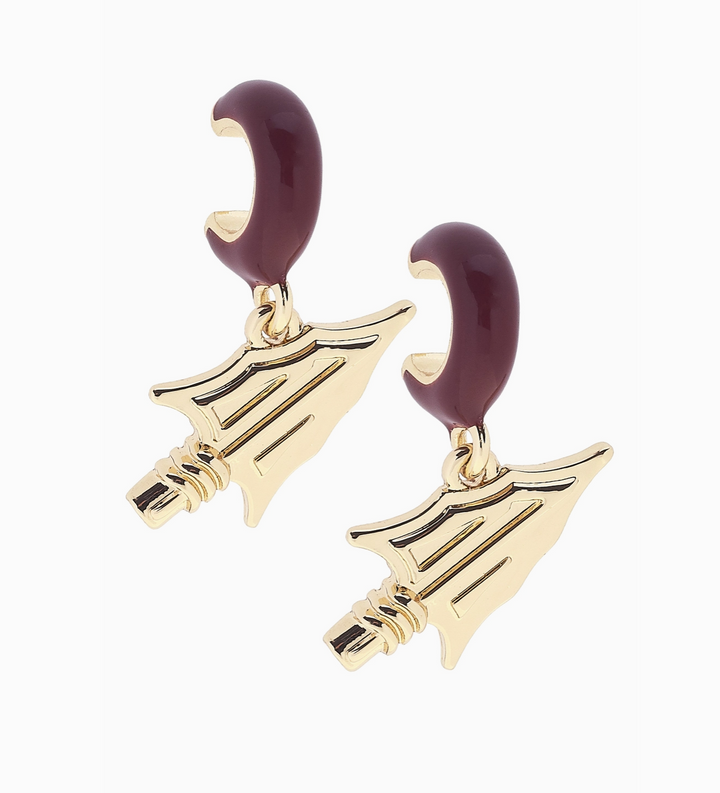 Florida State Seminoles Logo Huggie Hoop Earrings