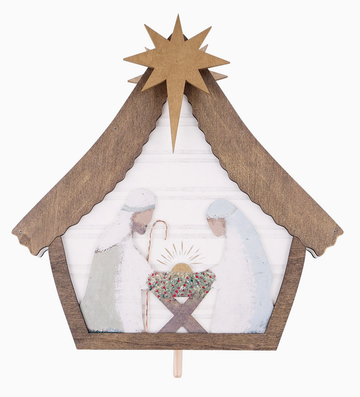 Gold Star Nativity Topper