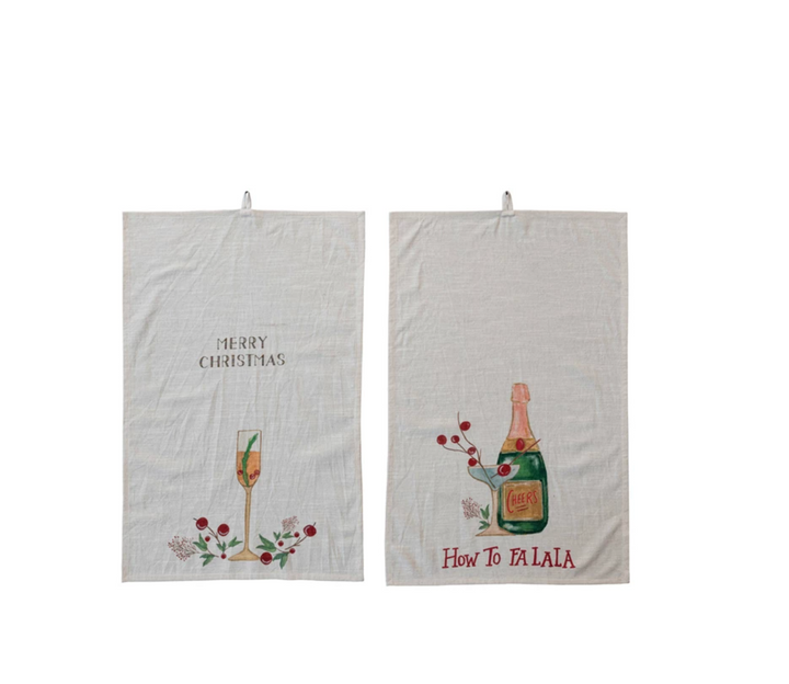Cotton Slub Printed Tea Towel