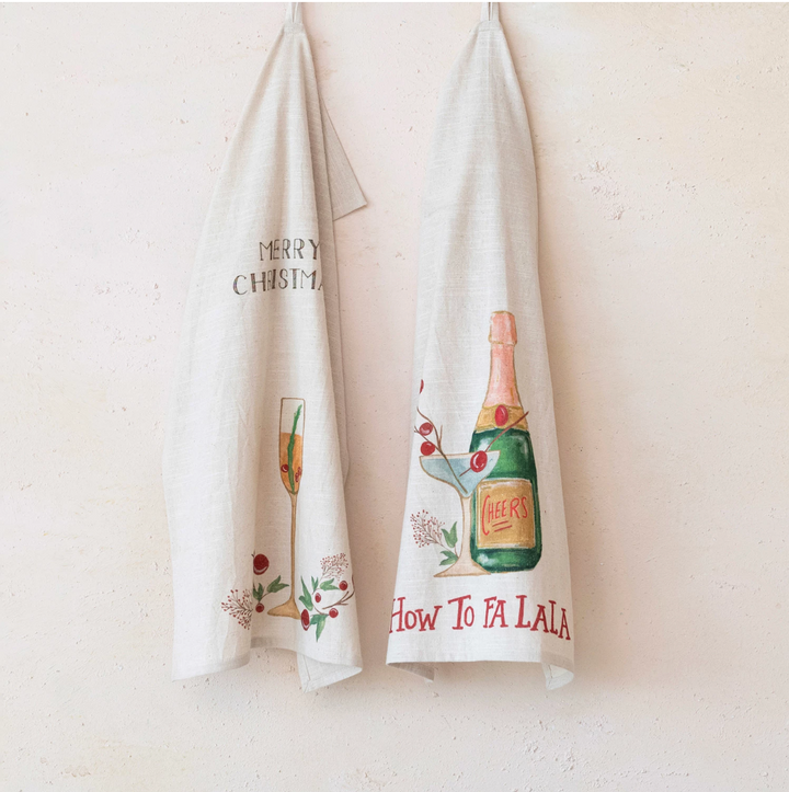 Cotton Slub Printed Tea Towel