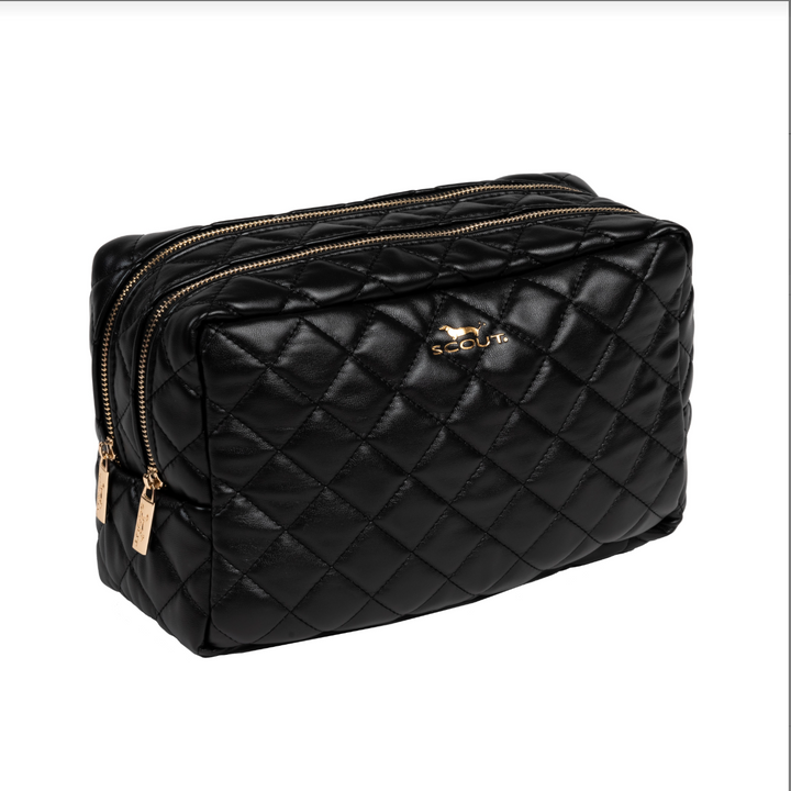 2-Way Toiletry Bag by Scout  - Black Quilted